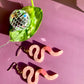 Wiggly Worms Acrylic Statement Earrings