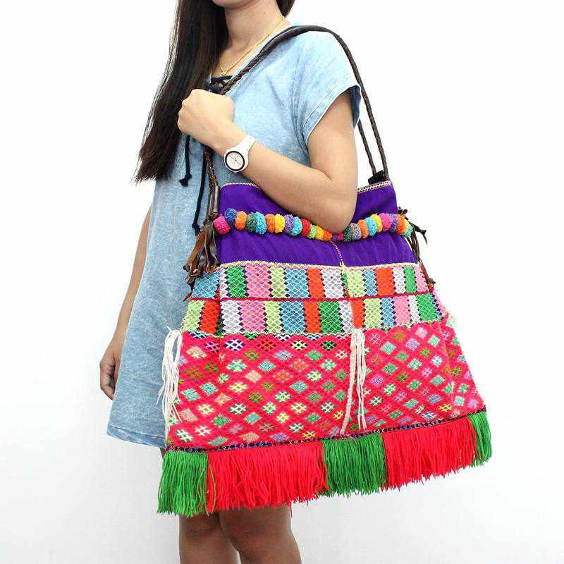Karen Hilltribe Embroidered Tote | Shoulder Handbag - Thailand
