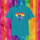 Bespattered Facade Rainbow Extraterrestrial Pride Unisex Softstyle T-Shirt