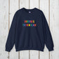 Bespattered Facade "Rainbow Is the New Black" Colorful Embroidered Crewneck Sweatshirt