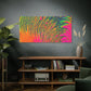 Bespattered Facade Neon Puddle Stretched Matte Canvas Art Prints | Multiple Sizes