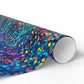 Bespattered Facade Party Time Rainbow Confetti Dots Wrapping Paper | Three Sizes | Glossy or Matte