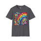 Bespattered Facade Rainbow Tidal Wave Unisex Softstyle T-Shirt