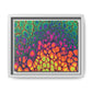 Bespattered Facade Neon Butterfly Framed Canvas Art Print | 3 Frame Colors | Multiple Sizes