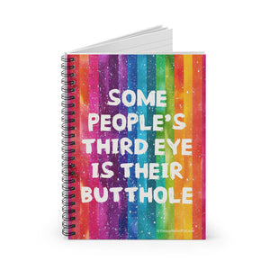Bespattered Facade Rainbow "Third Eye" Spiral Notebook - Lined Pages
