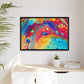 Bespattered Facade Rainbow Galaxy Framed Canvas Art Print | 3 Frame Colors | Multiple Sizes
