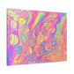 Bespattered Facade Fluid Art Abstract Painting Stretched Matte Canvas Art Prints | Multiple Sizes