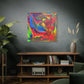 Bespattered Facade Fluid Art Abstract Painting Stretched Matte Canvas Art Prints | Multiple Sizes