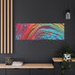 Bespattered Facade Rainbow Rings Stretched Matte Canvas Art Prints | Multiple Sizes