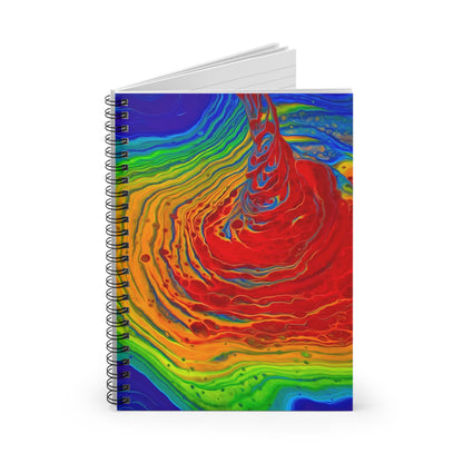 Bespattered Facade Rainbow Vortex Spiral Notebook - Lined Pages