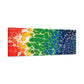 Bespattered Facade Rainbow Seaside Stretched Matte Canvas Art Prints | Multiple Sizes