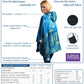 Tiffany "Clematis" Reversible Rain Cape – Lightweight Hooded Wrap for Women