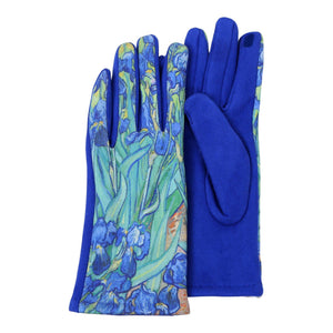 van Gogh Irises Womens Touch Screen Gloves - One Size Fits All