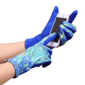 van Gogh Irises Womens Touch Screen Gloves - One Size Fits All