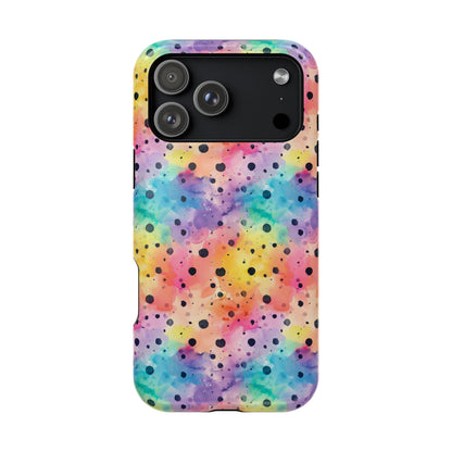 Bespattered Facade Rainbow Watercolor Dots MagSafe Tough Case