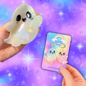 IRIDESCENT CUTIE GHOST HAIR CLAW