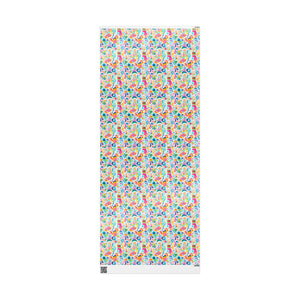 Bespattered Facade Rainbow Doodles Wrapping Paper | Three Sizes | Glossy or Matte