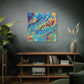 Bespattered Facade Fluid Art Abstract Painting Stretched Matte Canvas Art Prints | Multiple Sizes