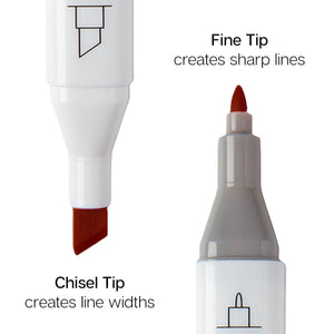 Double-Ended Alcohol Markers 12 Landscape Colors