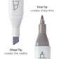 Double-Ended Alcohol Markers 24 Gray Tone Colors