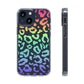 Bespattered Facade Bright Rainbow Leopard Clear Case