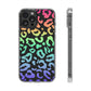 Bespattered Facade Bright Rainbow Leopard Clear Case