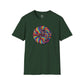 Bespattered Facade Rainbow Swirl Unisex Softstyle T-Shirt