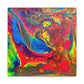 Bespattered Facade Fluid Art Abstract Painting Stretched Matte Canvas Art Prints | Multiple Sizes