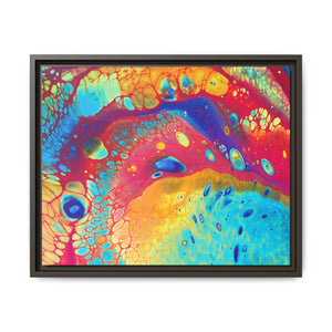 Bespattered Facade Rainbow Galaxy Framed Canvas Art Print | 3 Frame Colors | Multiple Sizes