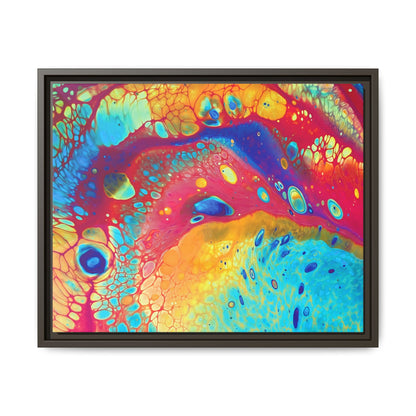 Bespattered Facade Rainbow Galaxy Framed Canvas Art Print | 3 Frame Colors | Multiple Sizes