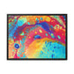 Bespattered Facade Rainbow Galaxy Framed Canvas Art Print | 3 Frame Colors | Multiple Sizes