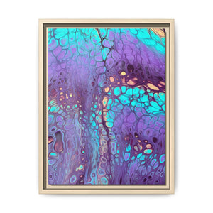 Bespattered Facade Fluid Art Abstract Painting Framed Canvas Art Print | 4 Frame Colors | Multiple Sizes