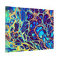 Bespattered Facade Fluid Art Abstract Painting Stretched Matte Canvas Art Prints | Multiple Sizes