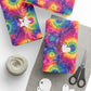 Bespattered Facade Rainbow Tie Dye Wrapping Paper | Three Sizes | Glossy or Matte