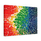 Bespattered Facade Rainbow Seaside Stretched Matte Canvas Art Prints | Multiple Sizes