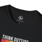 Bespattered Facade Rainbow Think Outside the Box Unisex Softstyle T-Shirt