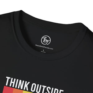Bespattered Facade Rainbow Think Outside the Box Unisex Softstyle T-Shirt