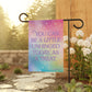 Bespattered Facade Treat Yourself Pastel Rainbow Garden Flag