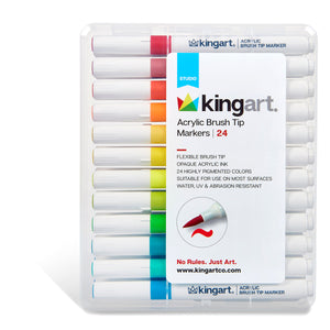 Acrylic Paint Markers, Brush Tip 24 Colors