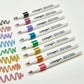 Acrylic Paint Markers, Brush Tip 24 Metallic Colors