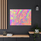 Bespattered Facade Fluid Art Abstract Painting Stretched Matte Canvas Art Prints | Multiple Sizes