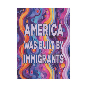 Bespattered Facade America Was Built By Immigrants Plastic Yard Sign