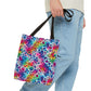 Bespattered Facade Neon Animal Print Eco-Friendly Carryall Tote Bag