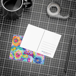 Bespattered Facade Colorful Flowers Postcards (no envelopes) | Sets of 10, 30, or 50