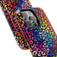 Bespattered Facade Rainbow Paint Splatter Leopard Impact-Resistant Case