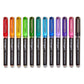 Acrylic Paint Brush Tip Pens - 12 Classic Colors
