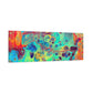 Bespattered Facade Rainbow Rings Stretched Matte Canvas Art Prints | Multiple Sizes