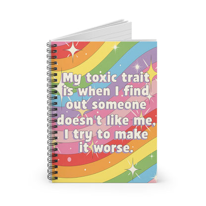 Bespattered Facade "Toxic Trait" Spiral Notebook - Lined Pages