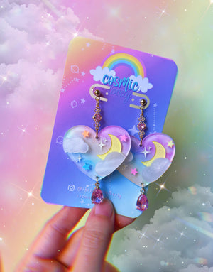 Cosmic Heart Earrings