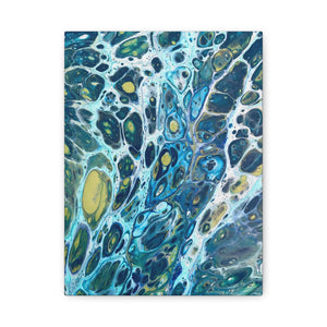 Bespattered Facade Fluid Art Abstract Painting Stretched Matte Canvas Art Prints | Multiple Sizes